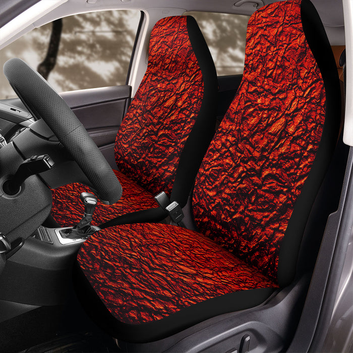 foil realistic red material Car Seat Covers