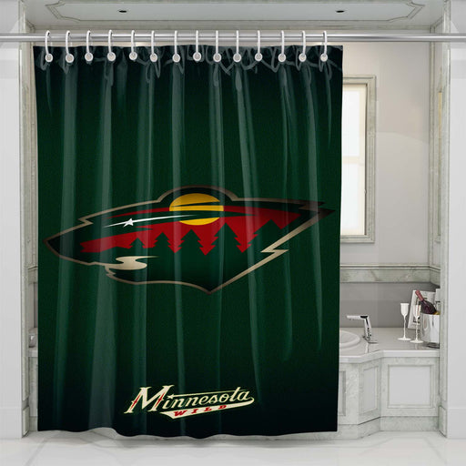 minnesota wild nhl logo 3 shower curtains