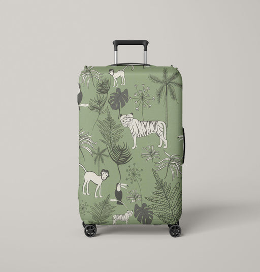 forest tiger monkey stuff Luggage Cover | suitcase