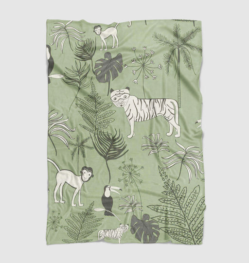 forest tiger monkey stuff Ultra soft fleece blanket