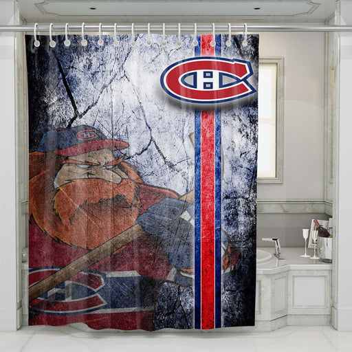 montreal canadiens logo hockey 2 shower curtains