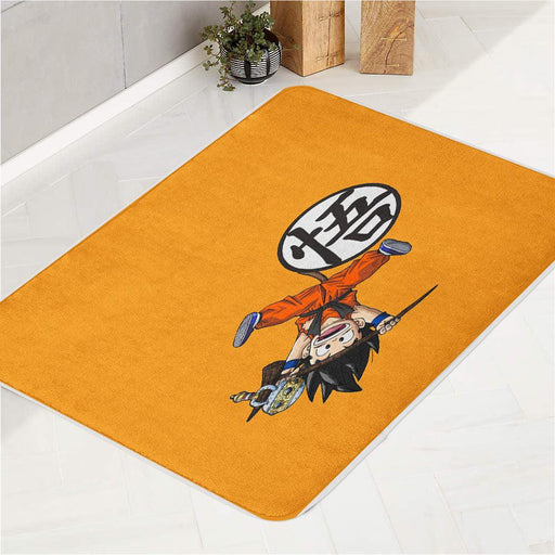 funny dragon ball orange bath rugs