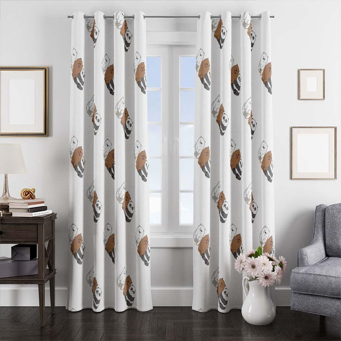 friendship pattern we bare bears window curtains