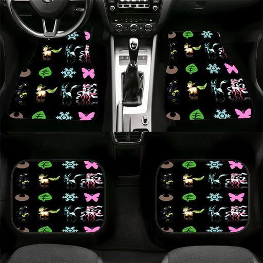 four elements of pokemon monsters Car floor mats Universal fit