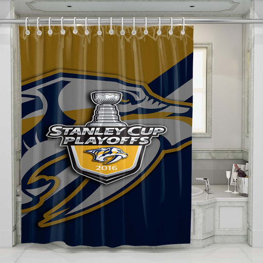 nashville predators 2016 playoffs shower curtains