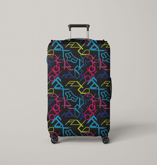 fox racing neon light Luggage Cover | suitcase