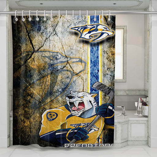 nashville predators mascot shower curtains