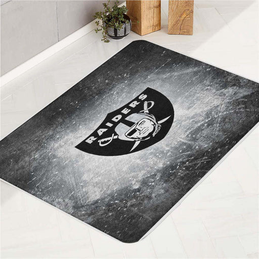 freeze logo of raiders football bath rugs