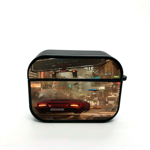 futuristic city cyberpunk airpods case