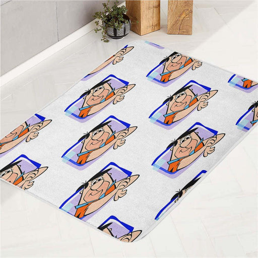 frame fred from the flintstones bath rugs