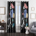 galaxy flat character window curtains