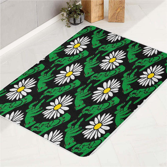 frankenstein villain horror with daisy bath rugs