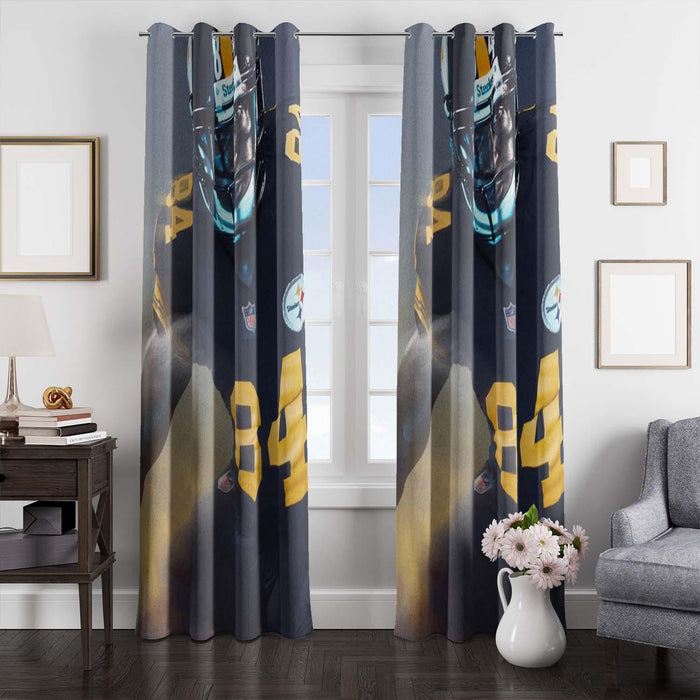 front of light player nfl window Curtain