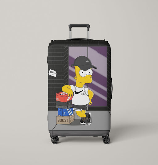 front of store sportwear adidas nike simpsons Luggage Covers | Suitcase