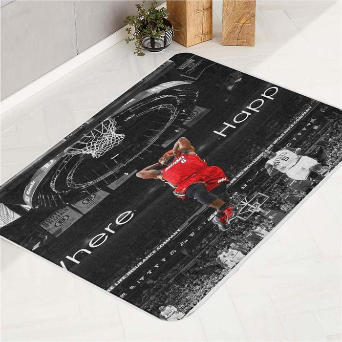 front slam dunk nba player bath rugs