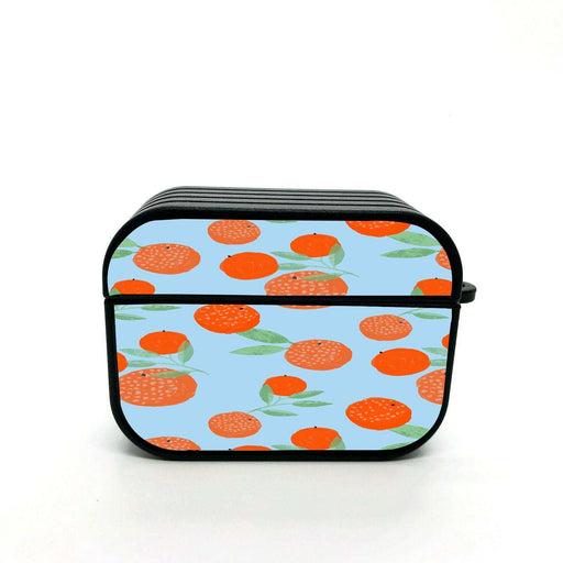 fresh orange watercolor painting airpods case