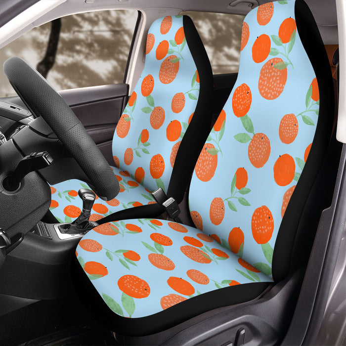 fresh orange watercolor painting Car Seat Covers