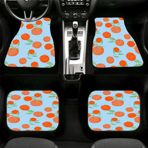 fresh orange watercolor painting Car floor mats Universal fit