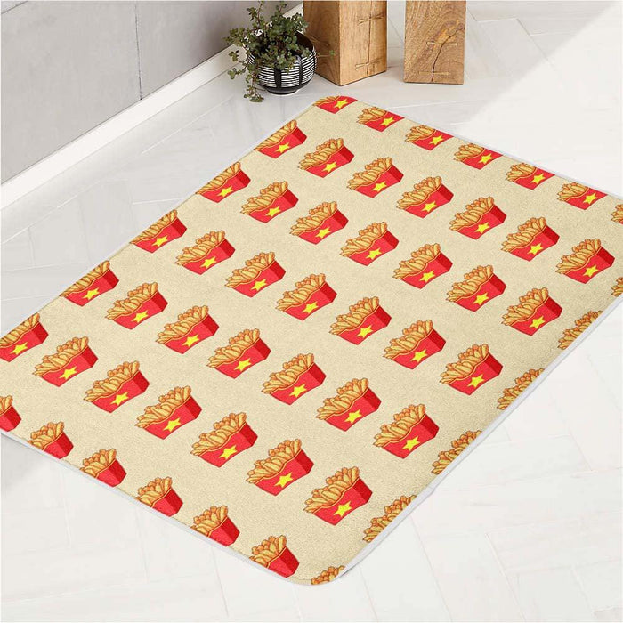 fried fries favourite food bath rugs