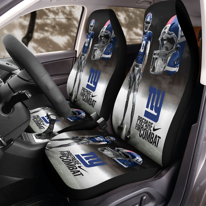 new york giants nfl prepare for combat logo Car Seat Covers