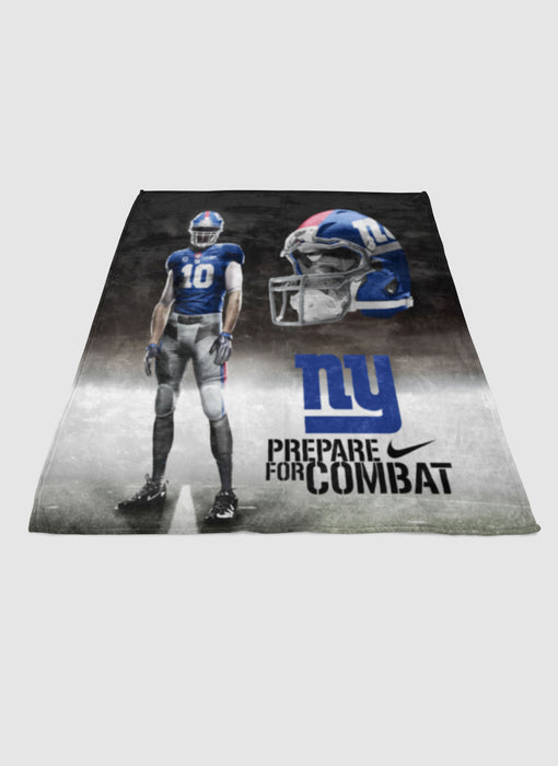 new york giants nfl prepare for combat logo soft fleece blanket