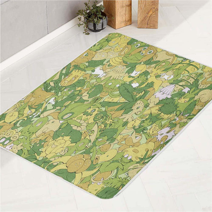 from grass pokemon species bath rugs