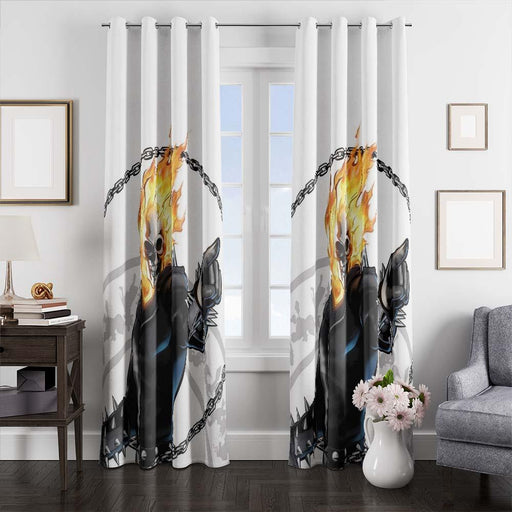 ghost rider comic window curtains