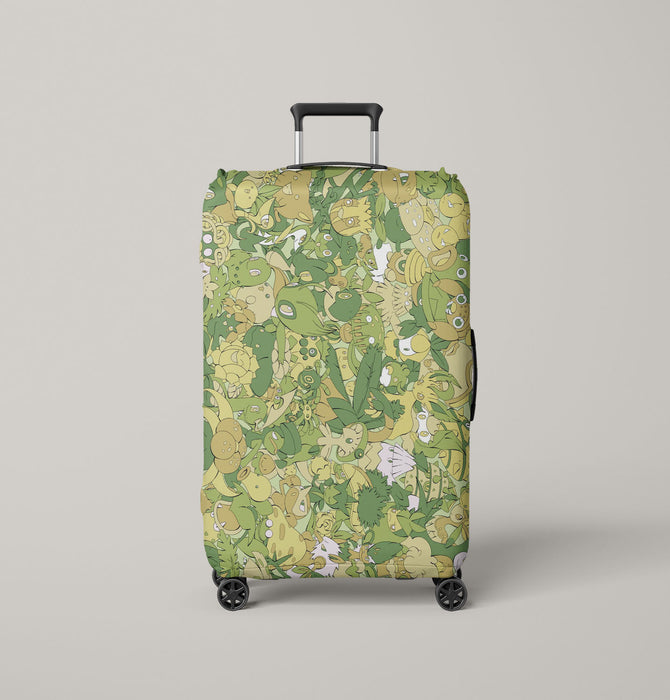 from grass pokemon species Luggage Cover | suitcase