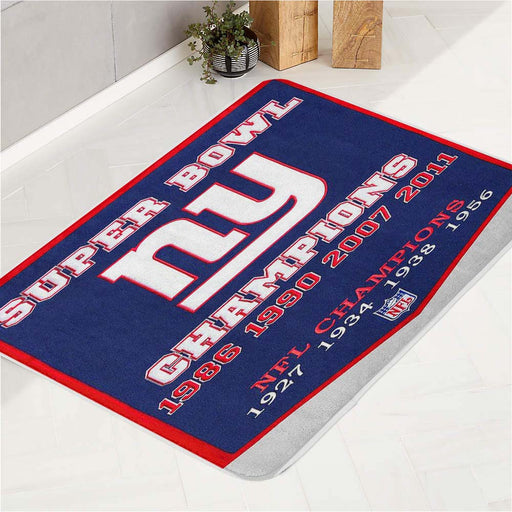 new york giants super bowl banner bath rugs