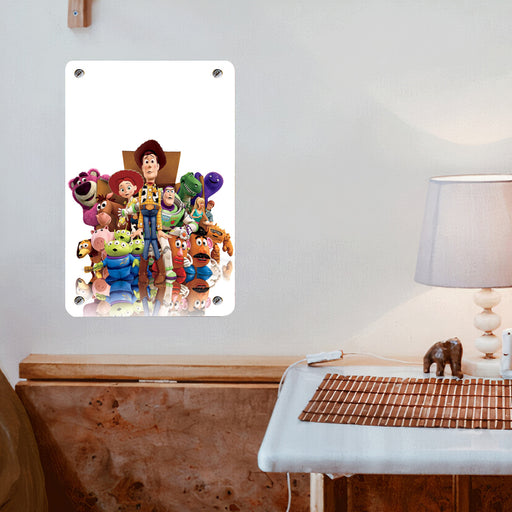 full white toy story character Poster Metal print wall art