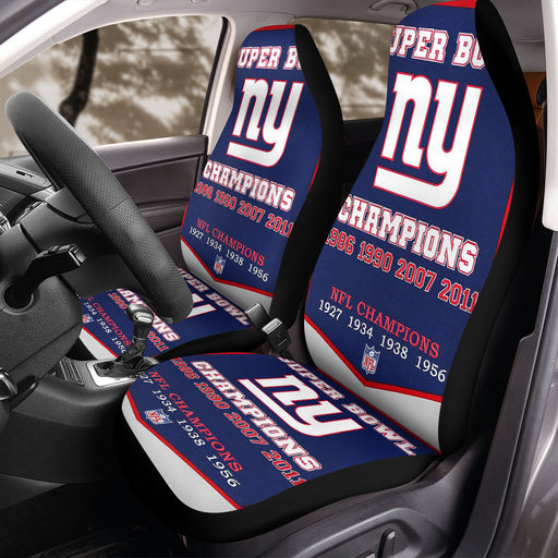 new york giants super bowl banner Car Seat Covers