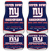 new york giants super bowl banner Car floor mats Universal fit