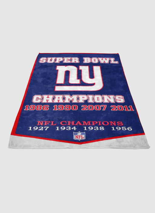 new york giants super bowl banner soft fleece blanket