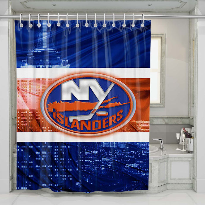 new york islanders hockey logo 1 shower curtains