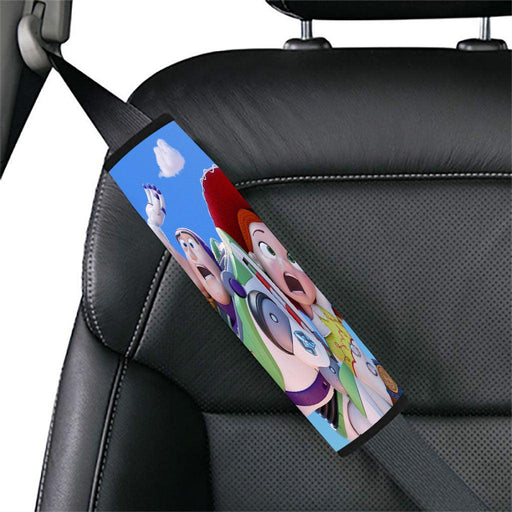 funny face of buzz and friend Car seat belt cover - Grovycase