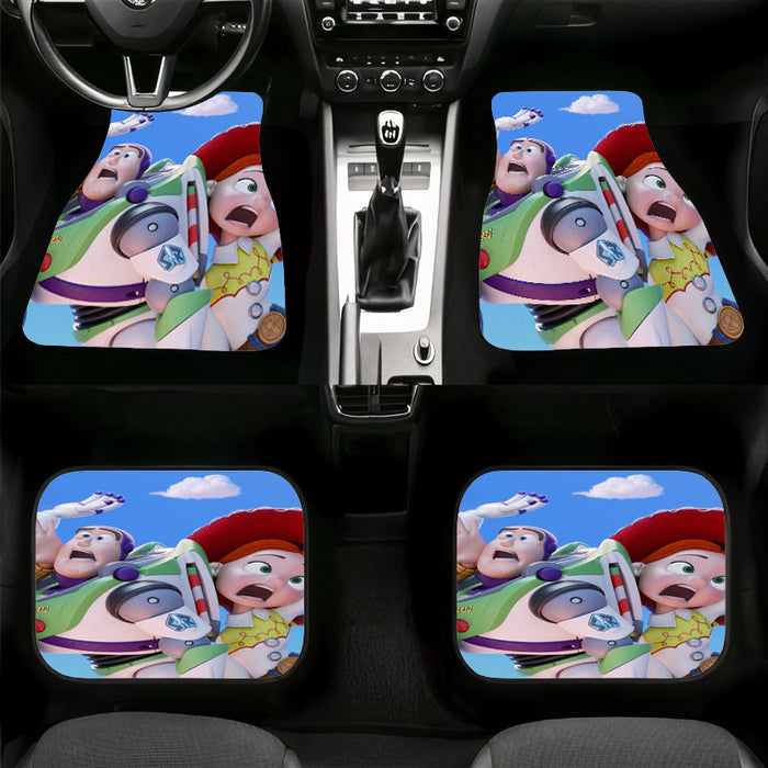 funny face of buzz and friend Car floor mats Universal fit