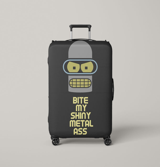 Futurama Bite My Shiny Metal Ass Luggage Covers | Suitcase