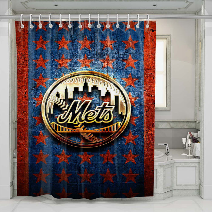 new york mets flag shower curtains