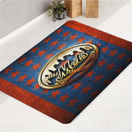 New York Mets flag bath rugs