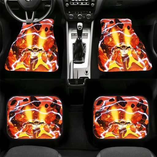 genos on fire one punch man Car floor mats Universal fit