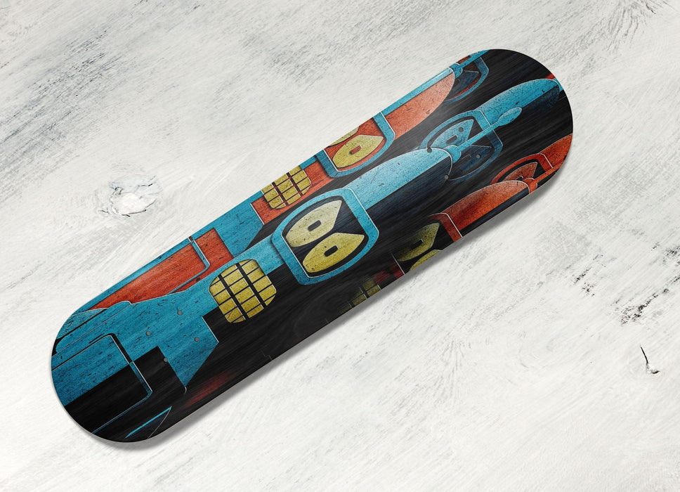 Futurama Paper Red Blue Skateboard decks