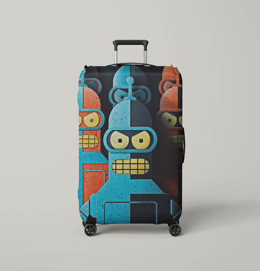 Futurama Paper Red Blue Luggage Covers | Suitcase