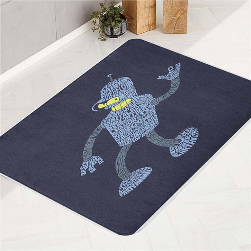 Futurama Text bath rugs