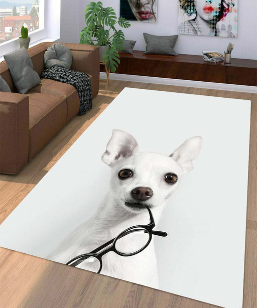 glasses dog Living room carpet rugs