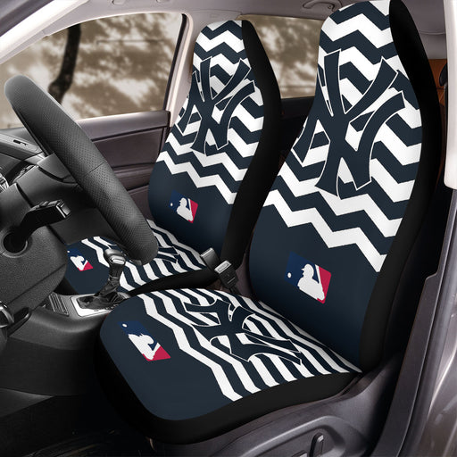 NEW YORK YANKEES BLUE CHEVRON PATTERN Car Seat Covers