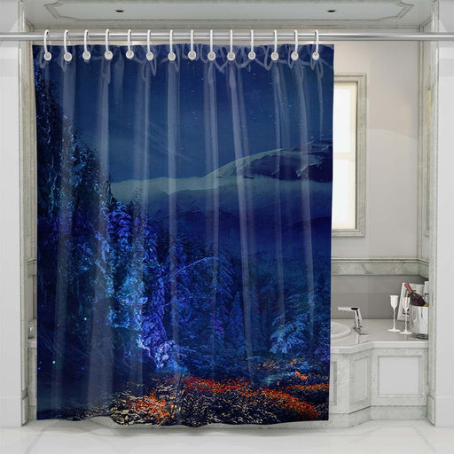 glow night time shower curtains