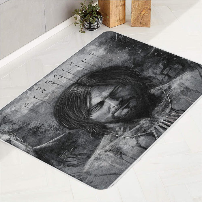 ghotic monochrome death stranding bath rugs