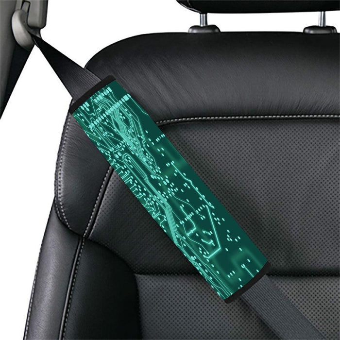 futuristic neon light technology Car seat belt cover