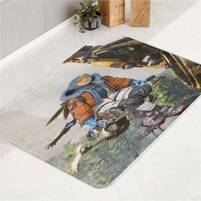 futuristic graphic wattson apex legends bath rugs