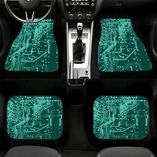 futuristic neon light technology Car floor mats Universal fit